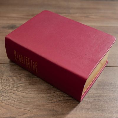 Hand-Bound Leather Quad - Red Plum