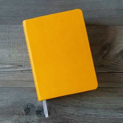 Hand-Bound Leather Quad - Canary Yellow
