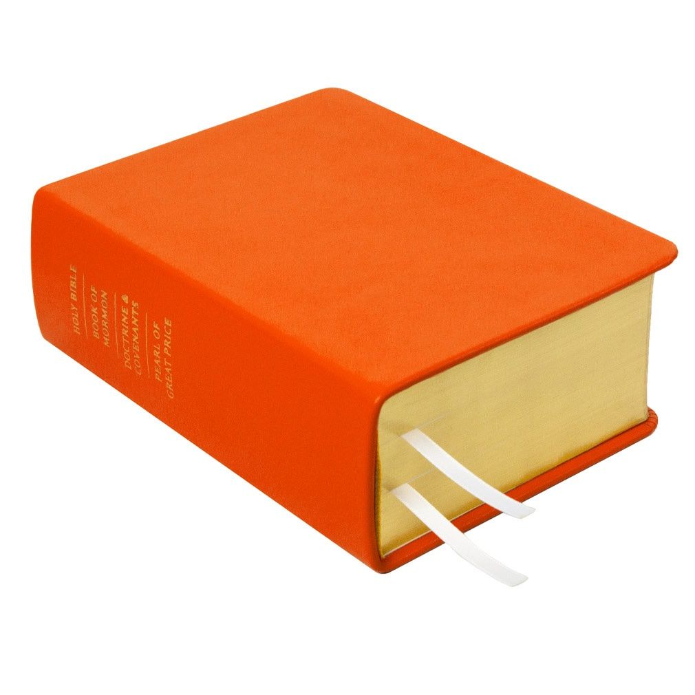 Hand-Bound Genuine Leather Quad - Marigold Orange, Size: Regular Size