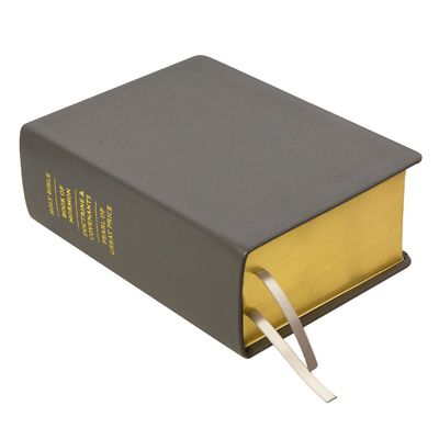 Hand-Bound Leather Quad - Steel Gray