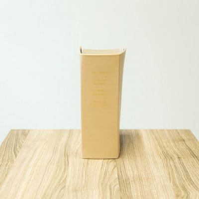 Hand-Bound Genuine Leather Quad - Beige