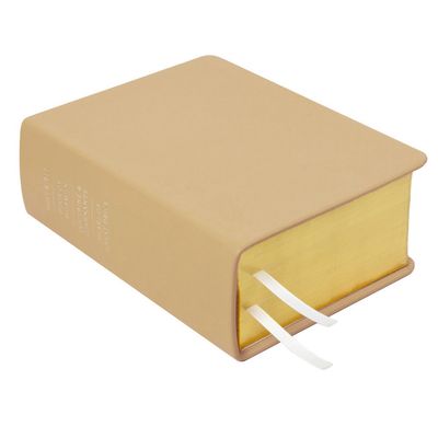 Hand-Bound Genuine Leather Quad - Beige, Size: Regular Size