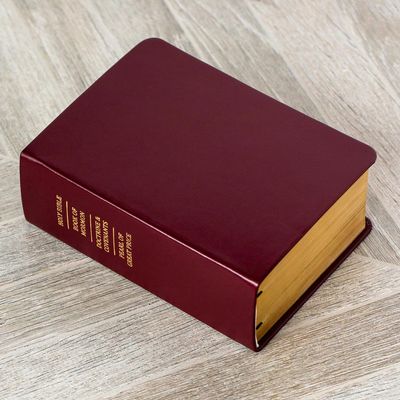 Hand-Bound Genuine Leather Quad - Burgundy