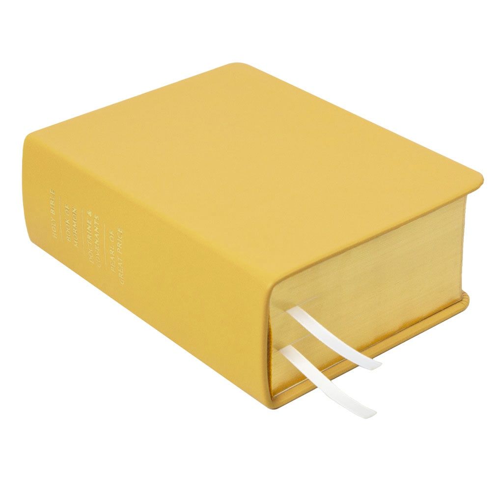 Hand-Bound Genuine Leather Quad - Buttercup Yellow, Size: Regular Size