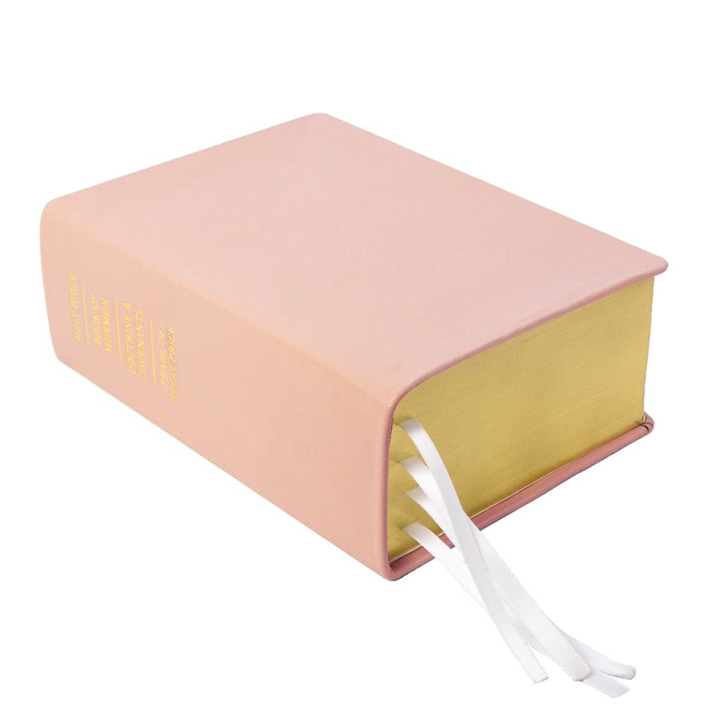 Hand-Bound Leather Quad - Light Pink, Size: Regular Size