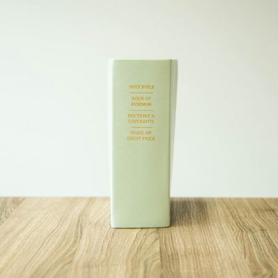 Hand-Bound Leather Quad - Mint Green
