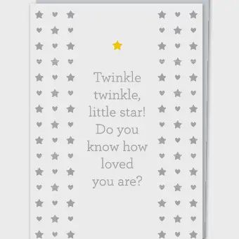 "Twinkle, Twinkle, Little Star" Greeting Card.