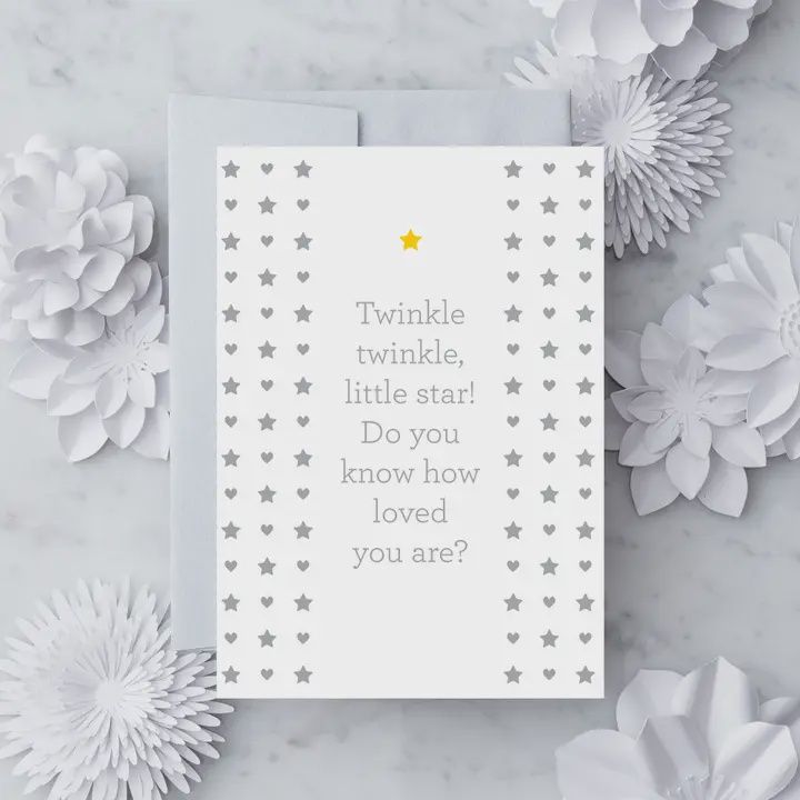 &quot;Twinkle, Twinkle, Little Star&quot; Greeting Card.