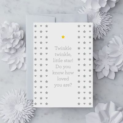 &quot;Twinkle, Twinkle, Little Star&quot; Greeting Card.