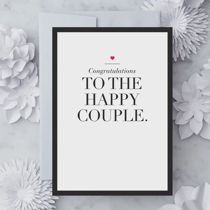 To the Happy Couple - Engagement / Wedding Card
