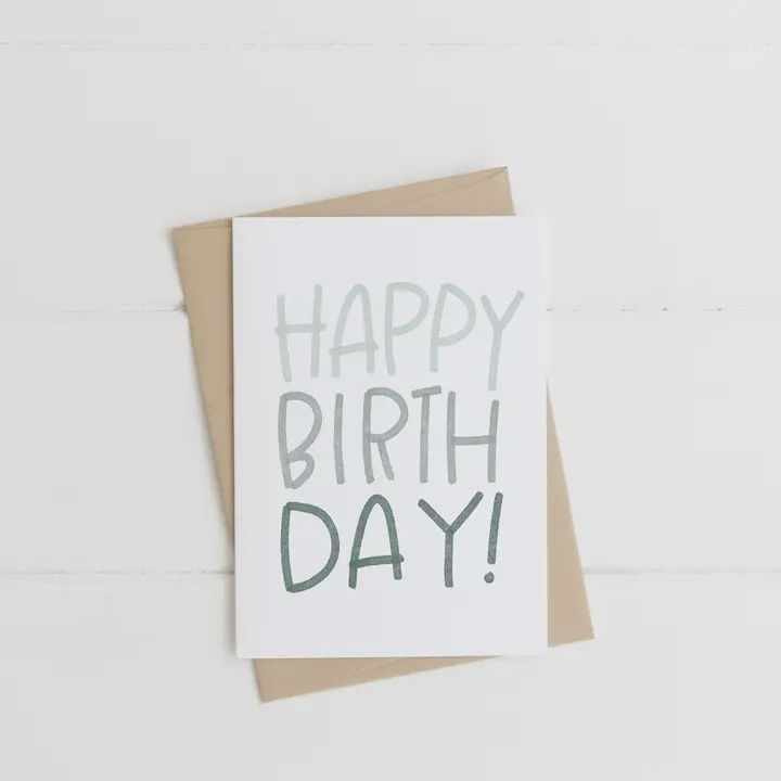Blue &quot;Happy Birthday&quot; Birthday Card
