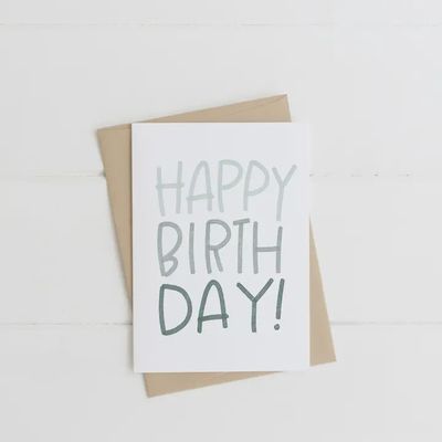 Blue &quot;Happy Birthday&quot; Birthday Card