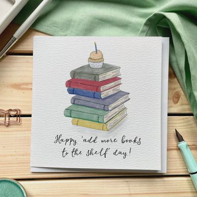 Birthday Card For Book Lovers, Bookish Reading