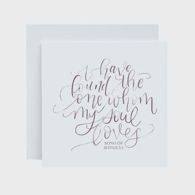 “I Have Found the One Whom My Soul Loves” Christian Card