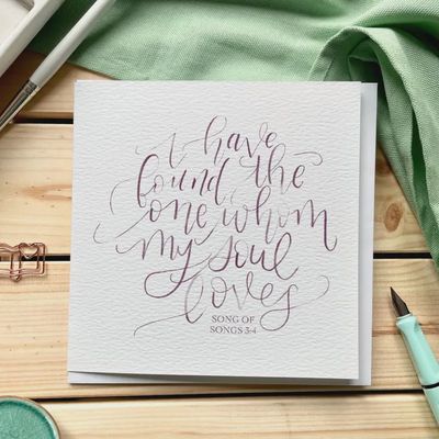 “I Have Found the One Whom My Soul Loves” Christian Card