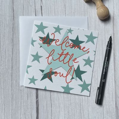 Welcome Little Soul Baby Card