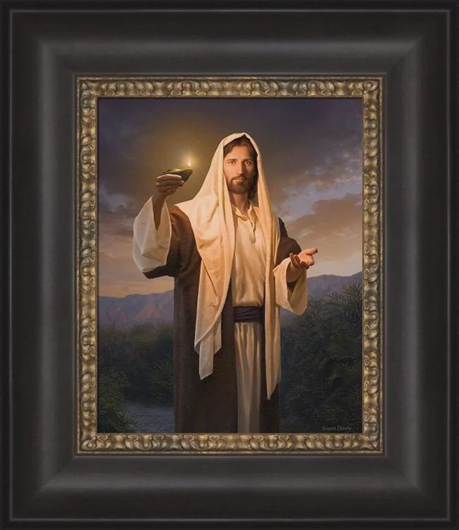 Lead Kindly Light 13x15 Framed Strata Design Dark Brown Frame
