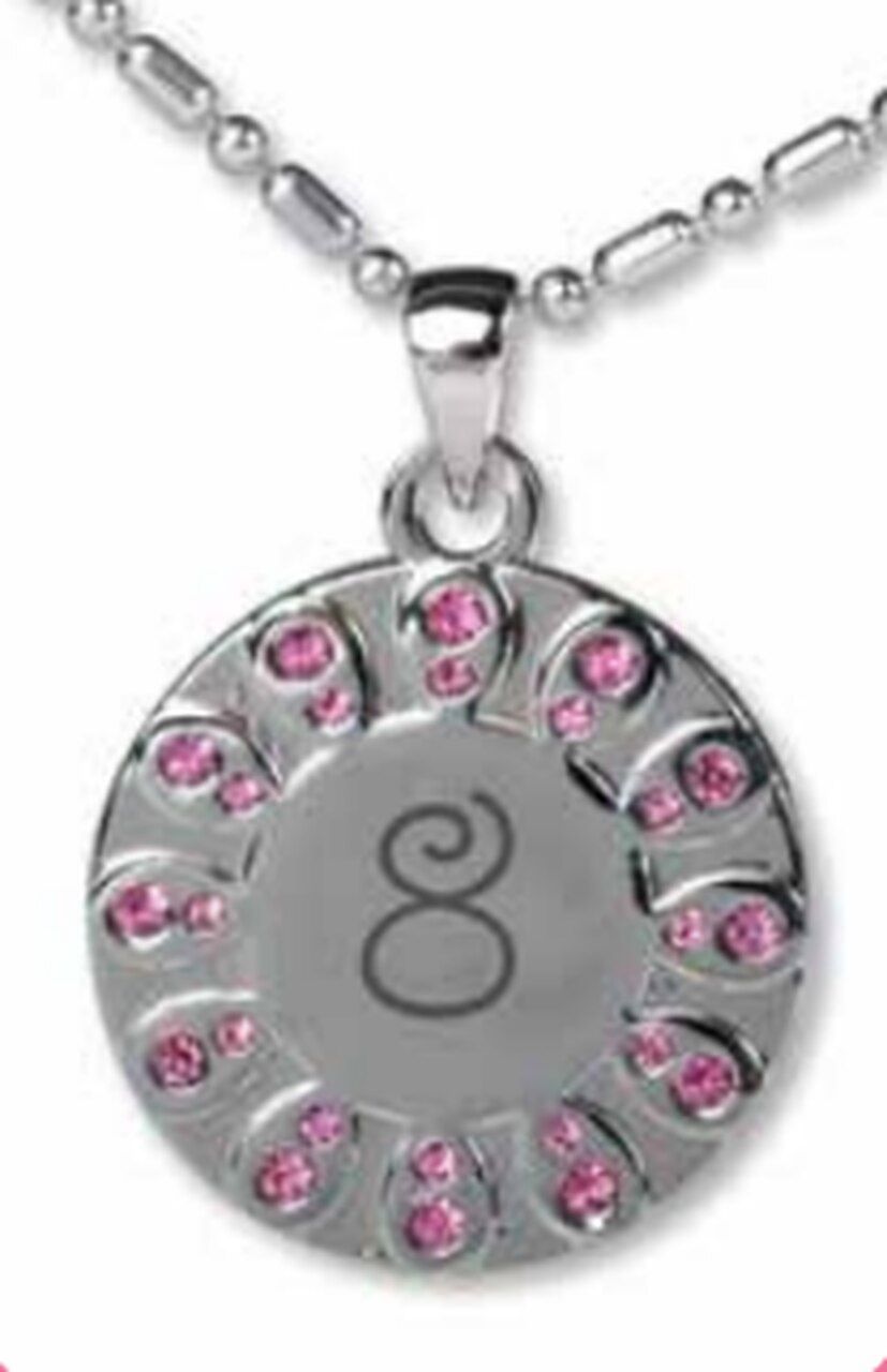 Baptism 8 necklace (pink)
