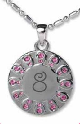 Baptism 8 necklace (pink)