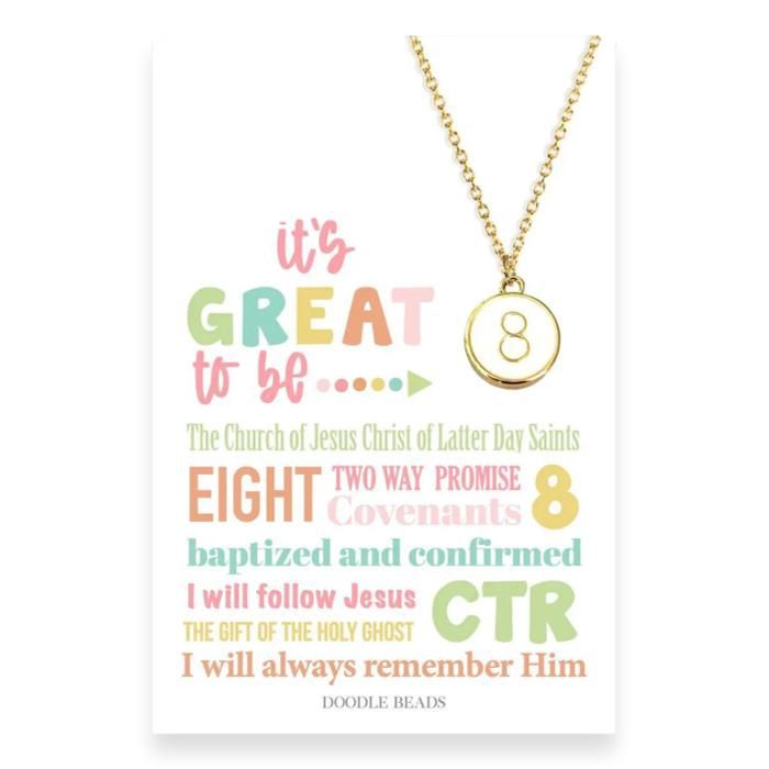 Great to be 8 necklace, Colour: Gold