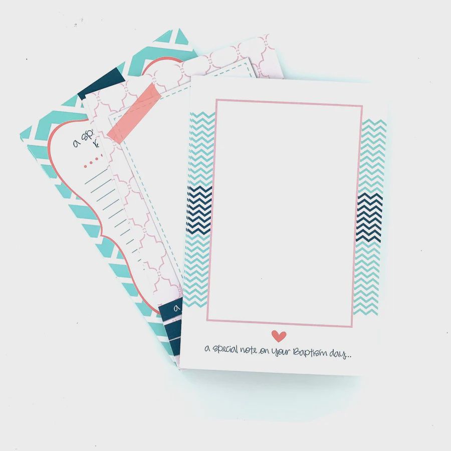 Baptism Notecards- My Baptism Day (mint)