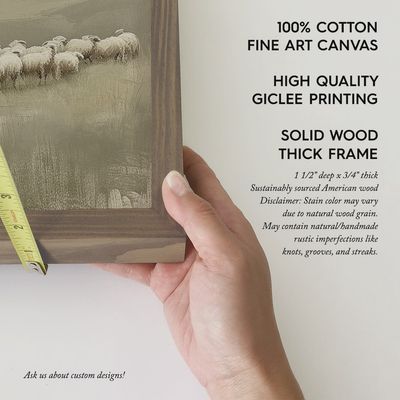 Jesus Flock of Sheep -  Wood Framed