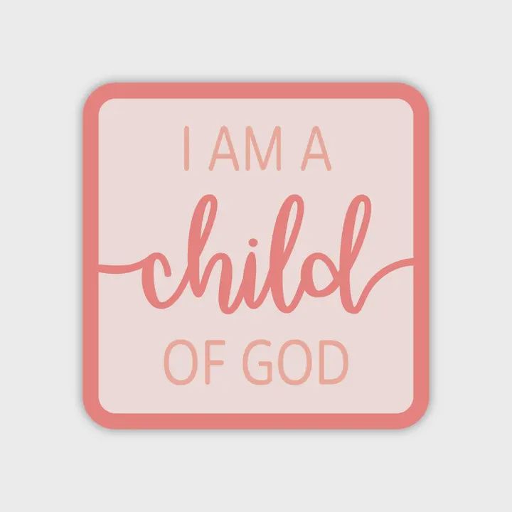 I Am A Child of God Sticker, Primary Children Stickers, Colour: Pink