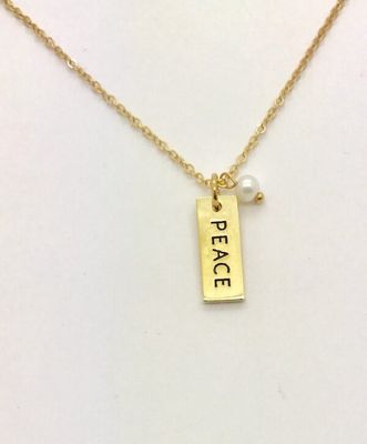 Peace in Christ Bar Necklace - Gift Box