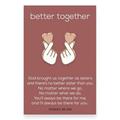 Better Together Missionary Pins – Enamel Heart Love Pins