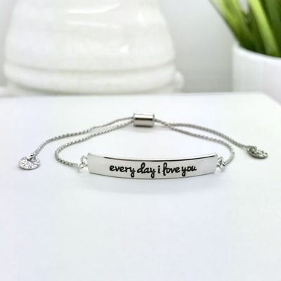 Every Day I Love You Bracelet - Silver