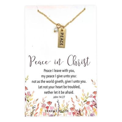 Peace in Christ Bar Necklace