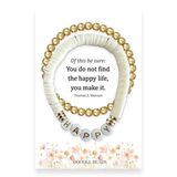 Graduation Happy Beaded Bracelet set