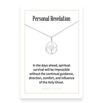 Personal Revelation, Mother Of Pearl Compass Necklace