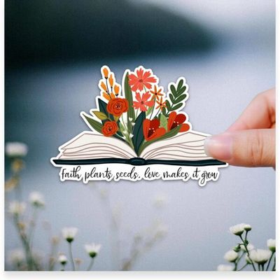 Faith Plants Seeds Vinyl Sticker