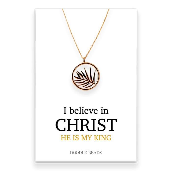 Palm Leaf Necklace, I Believe in Christ