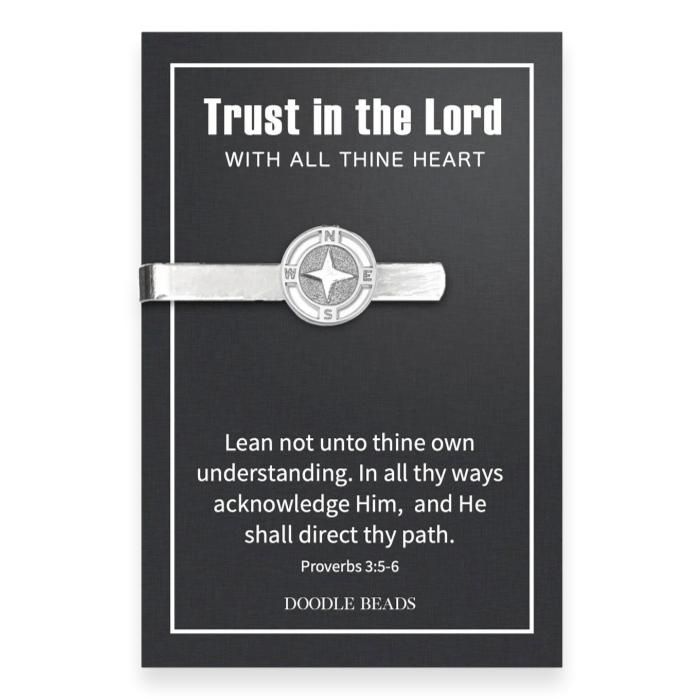 Trust in the Lord Compass Tie Clip