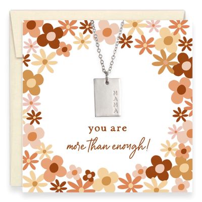 Mama Necklace with ‘You Are More Than Enough’ Card