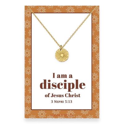 I Am A Disciple Of Jesus Christ Sun Necklace