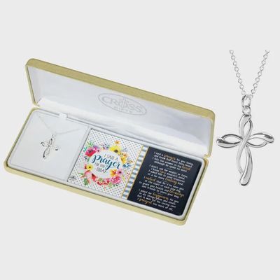 Necklace I Said A Prayer Ribbon Cross