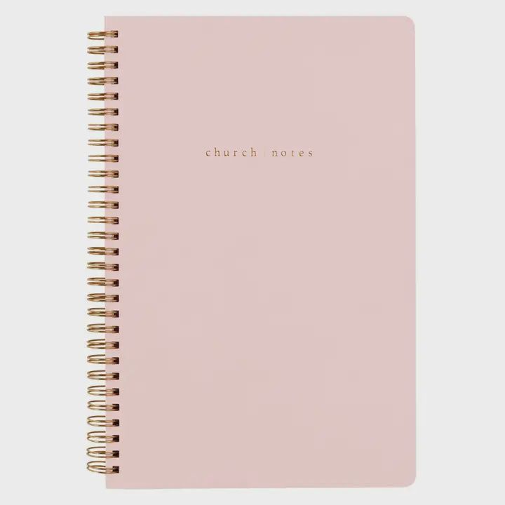 Church Notes Notebook, Colour: Blush Pink