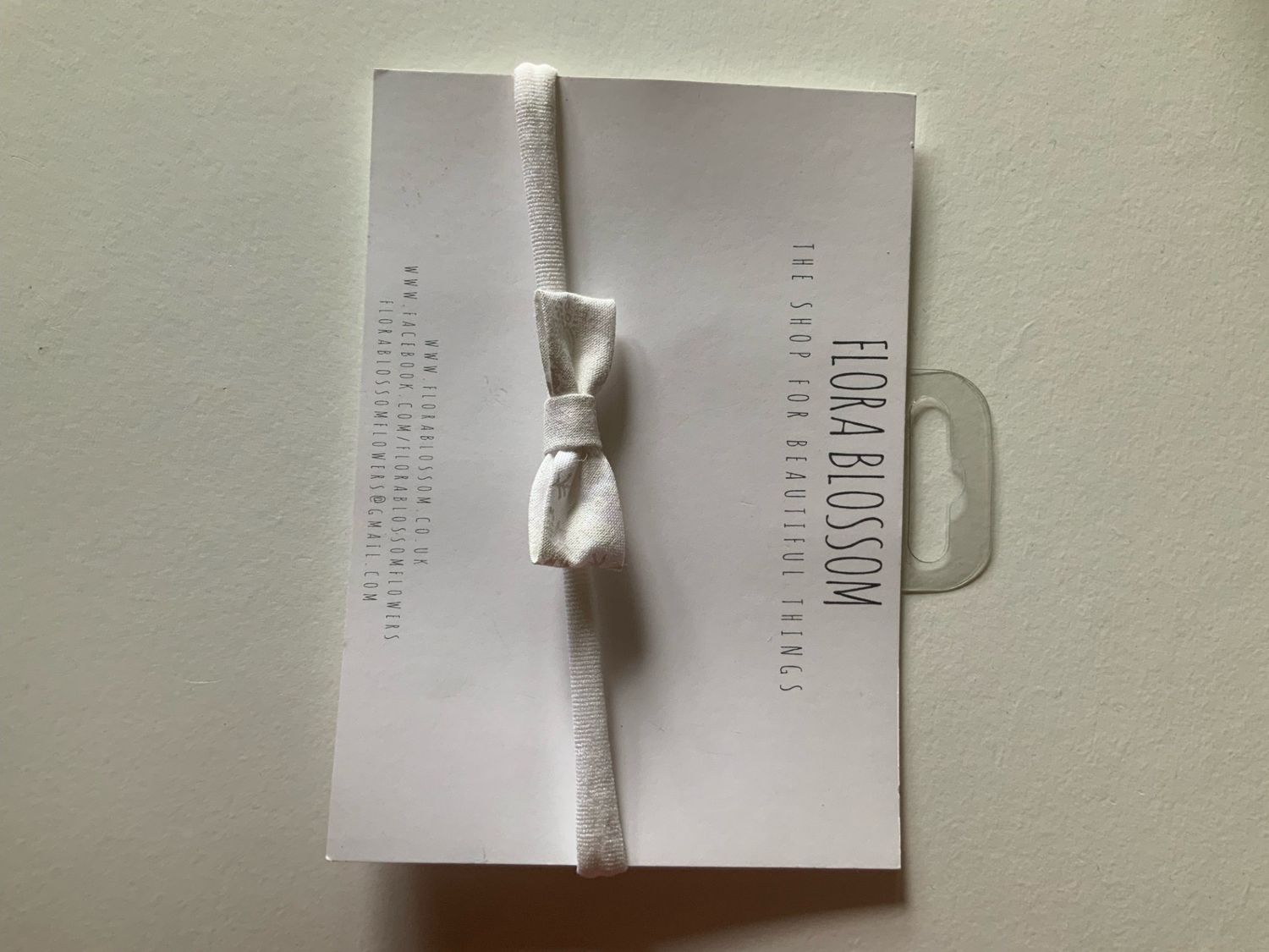 White Mini Bow Headband
