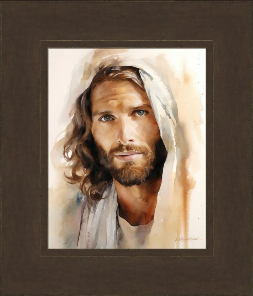 Gentle Saviour - 12&quot;x14&quot; - Gold Frame