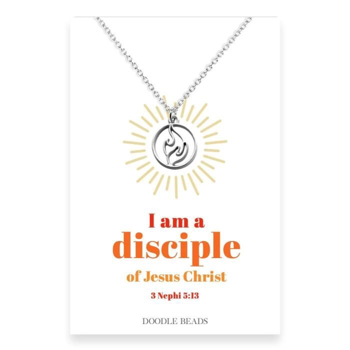 I Am A Disciple Of Jesus Christ, Logo Necklace, Colour: Silver