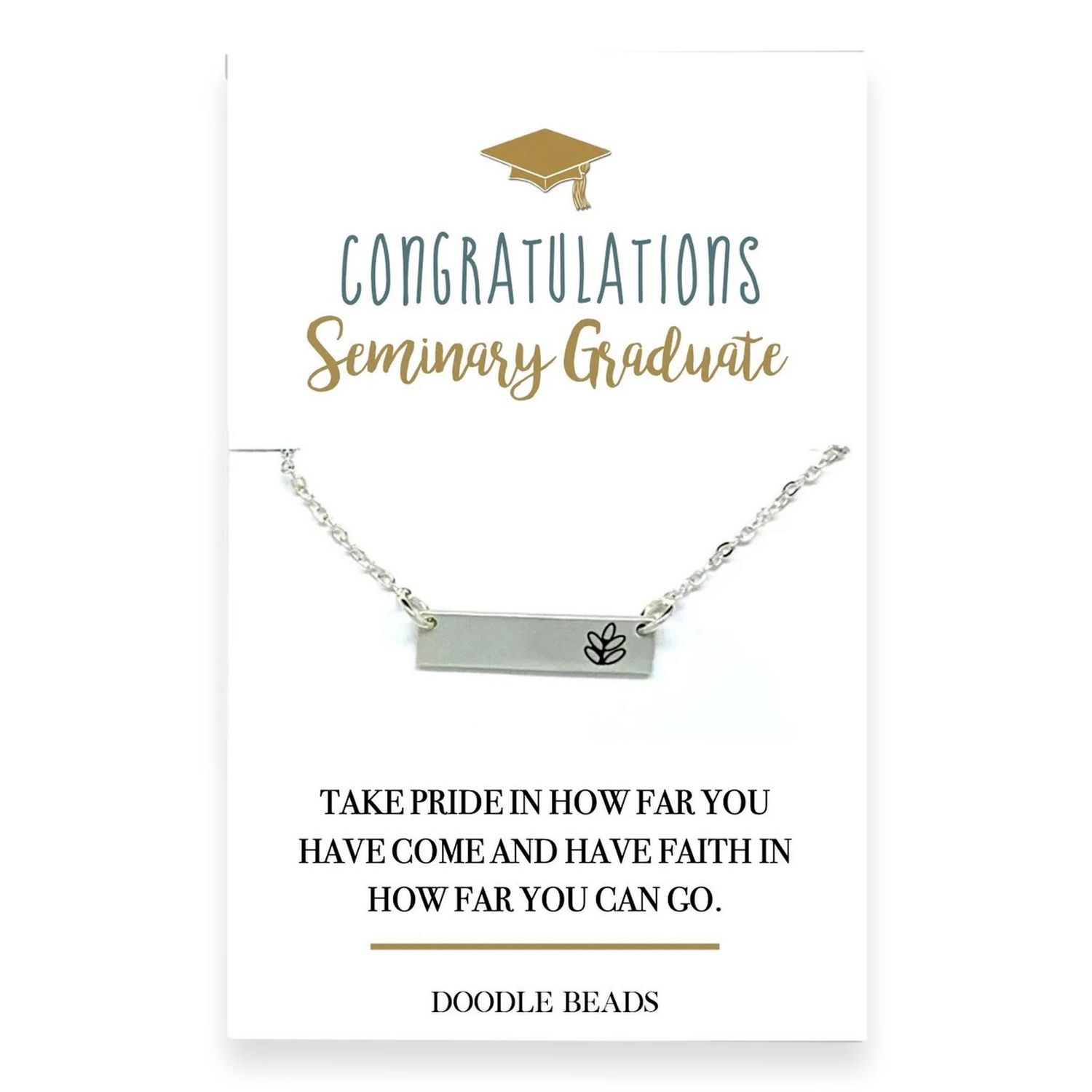 Congratulations Seminary Graduate Necklace, Colour: Silver