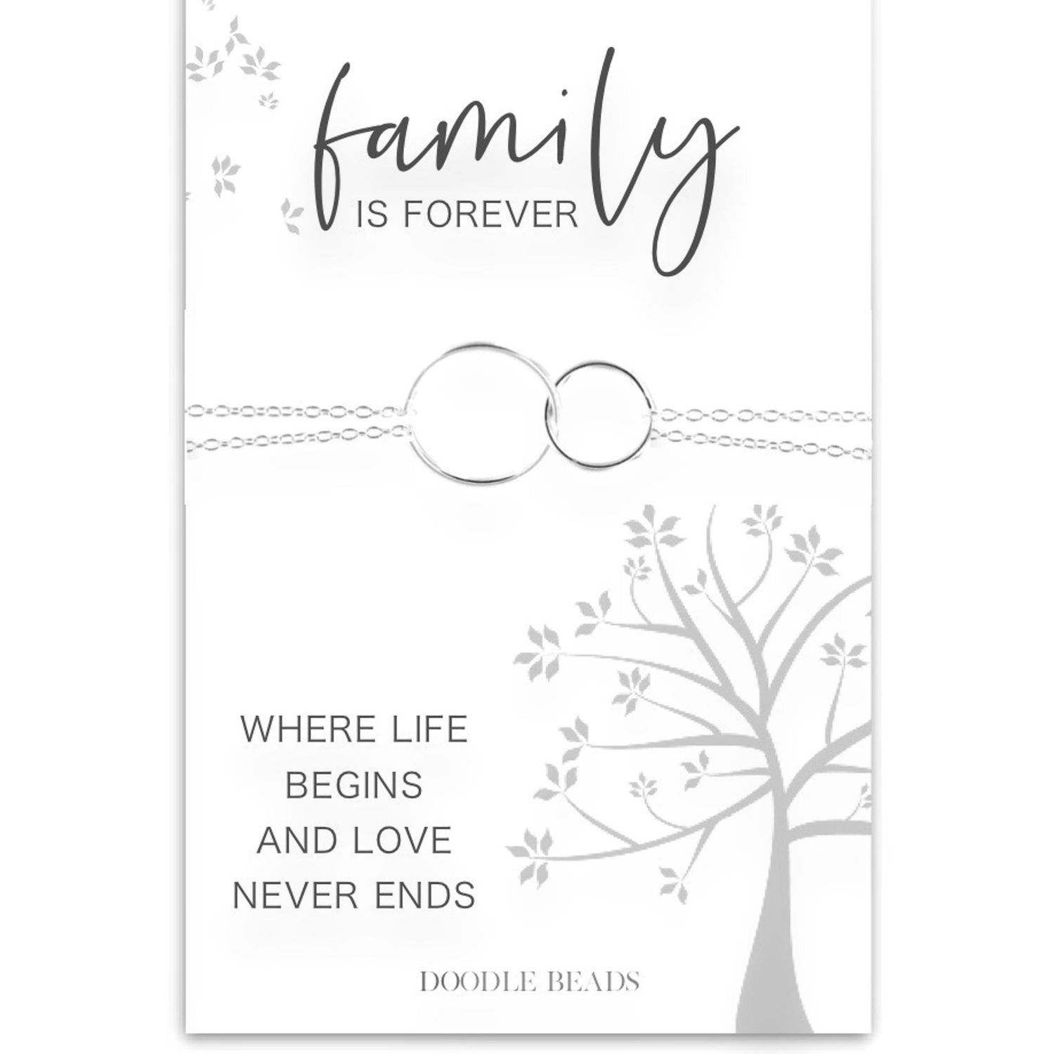 Family Is Forever Double Ring Bracelet
