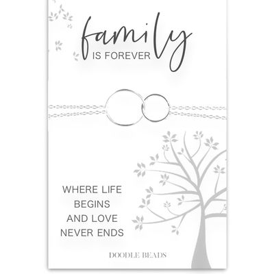 Family Is Forever Double Ring Bracelet