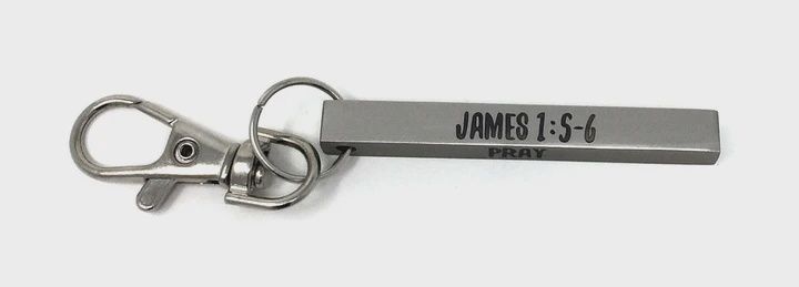 James 1:5-6 - Keychain