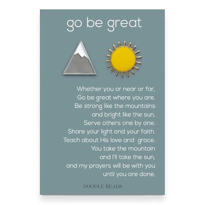 Go Be Great Mountain And Sun Pin