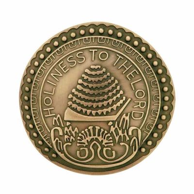 J5 Pin Tie Tack Salt Lake City Temple Doorknob One Moment in Time Antique Gold