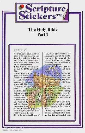 Scripture Stickers - Holy Bible Part 1
